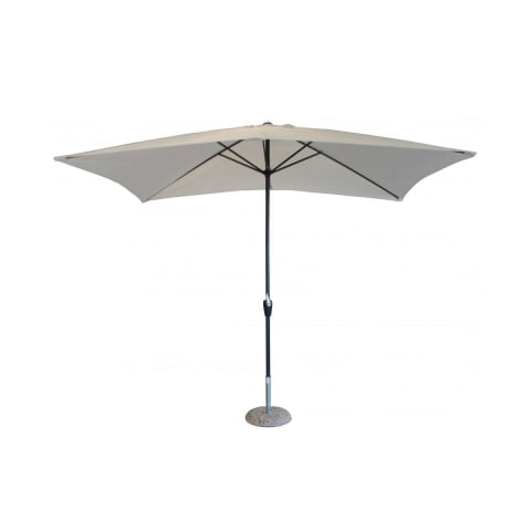 Hvid haveparasol 2x3m i polyester Poly Kampagne