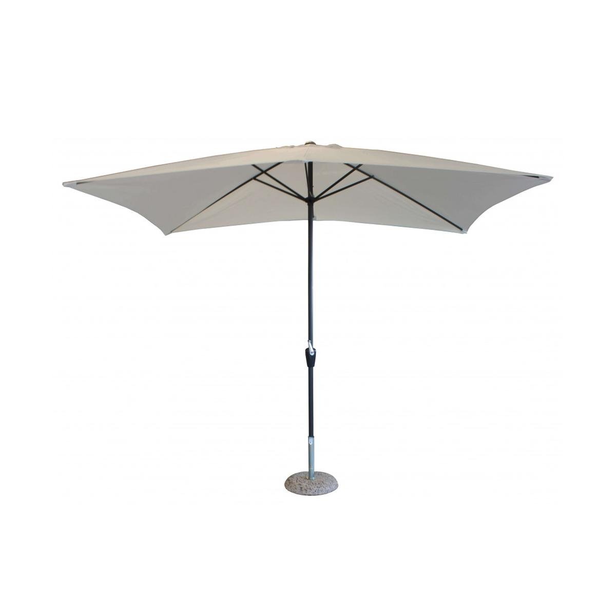 Hvid haveparasol 2x3m i polyester Poly Kampagne Hvid haveparasol 2x3m i polyester Poly Kampagne