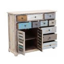 Shabby chic trækommode i flere farver Greg På Tilbud