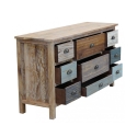 Shabby chic trækommode med skuffer Denny Tilbud