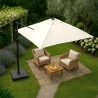 Paradise 2,5m kvadratisk hænge parasol til have terrasse altan med tilt Udsalg