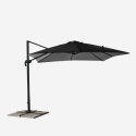 Paradise Noir 3x3m kvadratisk hænge parasol til have altan med tilt Valgfri