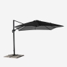 Paradise Noir 3x3m kvadratisk hænge parasol til have altan med tilt Valgfri