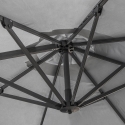 Paradise Noir 3x3m kvadratisk hænge parasol til have altan med tilt 