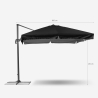 Paradise Noir 3x3m kvadratisk hænge parasol til have altan med tilt 