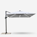 Stor hænge parasol 3x3 m med solcelle LED lys til have terrasse anti uv Paradise Udvalg