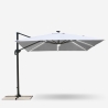 Stor hænge parasol 3x3 m med solcelle LED lys til have terrasse anti uv Paradise Udvalg
