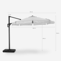 Boracay 3x3 m stor ottekantet hænge parasol til have terrasse med tilt 