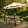 Paradise 3 m stor ottekantet hænge parasol aluminium Udsalg