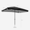 Eden Noir 3x2m stor rektangulær parasol til have altan terrasse med tilt Egenskaber