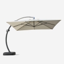 3,5x3,5m kvadratisk hænge parasol til have terrasse med tilt anti uv Copenhagen Valgfri