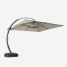 3,5x3,5m kvadratisk hænge parasol til have terrasse med tilt anti uv Copenhagen Udvalg