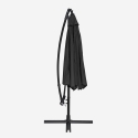 Fan Noir 3m stor ottekantet hænge parasol til have altan med tilt anti-uv Pris