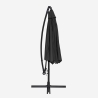 Fan Noir 3m stor ottekantet hænge parasol til have altan med tilt anti-uv Pris