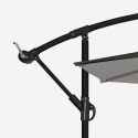 Fan Noir 3m stor ottekantet hænge parasol til have altan med tilt anti-uv Omkostninger