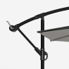 Fan Noir 3m stor ottekantet hænge parasol til have altan med tilt anti-uv Omkostninger