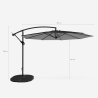 Fan Noir 3m stor ottekantet hænge parasol til have altan med tilt anti-uv Køb
