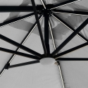 Parasol med decentral stang og justerbar arm med LED sollys 3x3m Paradise Light Brown Valgfri