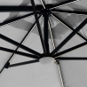 Parasol med decentral stang og justerbar arm med LED sollys 3x3m Paradise Light Brown Valgfri