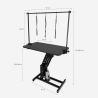 Griffon justerbart hydraulisk trimmebord til hunde 110 cm 