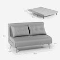 Sovesofa til 2 personer i skandinavisk stil i stof Elettra 
