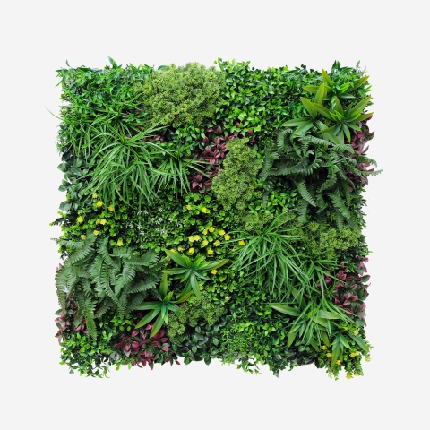 Kunstig plantevæg 100x100cm realistisk hæk til hus og have Ilex Kampagne