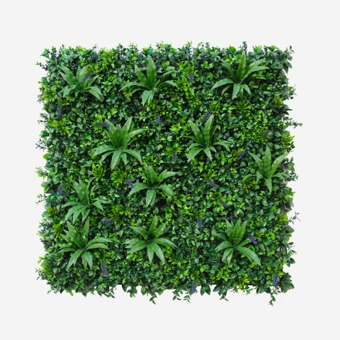 Kunstig hæk 100x100cm realistisk plantevæg til hus og have Farnuk Kampagne