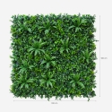 Kunstig hæk 100x100cm realistisk plantevæg til hus og have Farnuk Rabatter