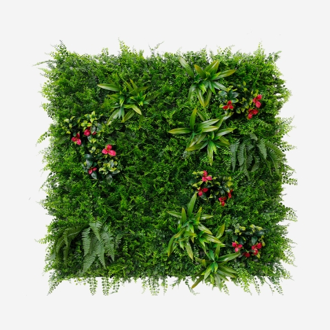 Kunstig hæk 100x100cm realistisk plantevæg til hus og have Cerrum Kampagne