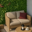 Kunstig hæk 100x100cm realistisk plantevæg til hus og have Cerrum Tilbud