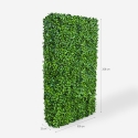 Kunstig hæk 106x33x208cm med realistiske planter til haven Vernas Udvalg