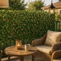 Kunstig hæk med udtrækkeligt gitter 200x100cm realistiske planter Salix Tilbud