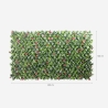 Kunstig hæk med udtrækkeligt gitter 200x100cm realistiske planter Salix Rabatter