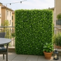 Kunstig hæk 108x33x106cm med realistiske buksbom planter Ulmut På Tilbud