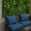Kunstig hæk 100x100cm realistisk plantevæg til altan og have Briux Tilbud
