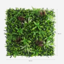 Kunstig hæk 100x100cm realistisk plantevæg til altan og have Briux Rabatter