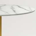 Rundt bord 120cm med guld og marmoreffekt i klassisk stil Monika+ Mængderabat
