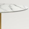 Rundt bord 120cm med guld og marmoreffekt i klassisk stil Monika+ Mængderabat
