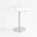 Rundt bord 120cm med guld og marmoreffekt i klassisk stil Monika+ Pris