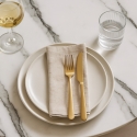 Rundt bord 120cm med guld og marmoreffekt i klassisk stil Monika+ Egenskaber