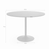 Rundt spisebord i moderne stil 120cm i sort træ Blackwood+ Omkostninger