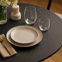 Rundt spisebord i moderne stil 120cm i sort træ Blackwood+ Mængderabat