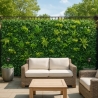 Kunstig hæk med udtrækkeligt gitter 200x100cm realistiske planter Laurus På Tilbud