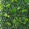 Kunstig hæk med udtrækkeligt gitter 200x100cm realistiske planter Laurus Udsalg