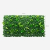 Kunstig hæk med udtrækkeligt gitter 200x100cm realistiske planter Laurus Rabatter