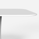 Lillium 80 cm lille firkantet spisebord sort og hvid træ med metalfod Valgfri