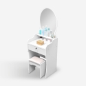 Katrina sminkebord makeup bord med en skuffe lås spejl hylde og skammel Valgfri