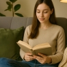 Deborah Twin stor stof lænestol sovesofa gæsteseng grå crem sort brun 