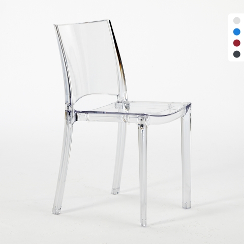 B-Side Grand Soleil stabelbar gennemsigtig spisebord stol polycarbonat Kampagne