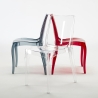 Cristal Light Grand Soleil stabelbar gennemsigtig spisebord stol plast 